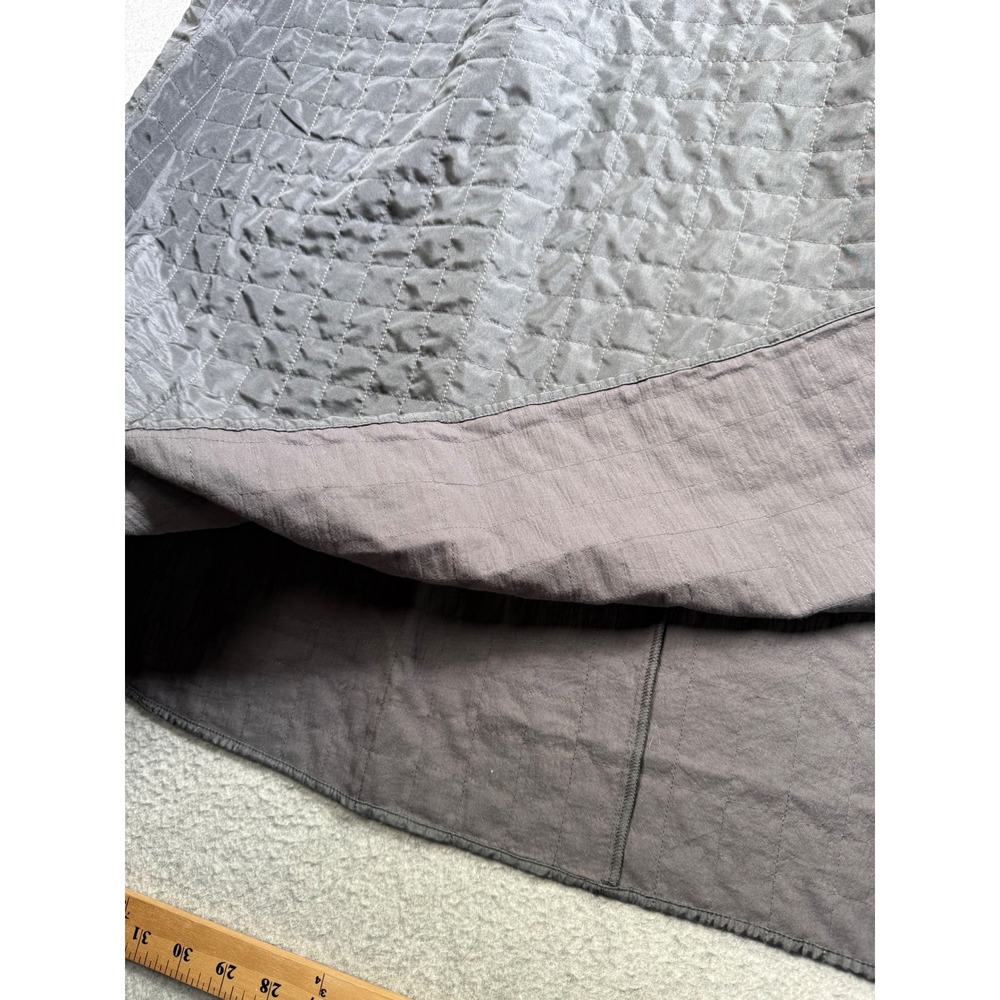 Eileen Fisher Skirt Women 1X Gray Quilted 100% Silk Elastic Waist Pockets Midi - Picture 7 of 8